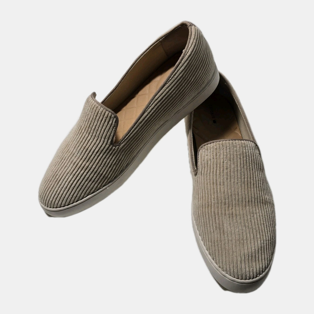 Birdies The Swift Slip On Shoes Corduroy Oatmeal Beige Sneakers - Size 10